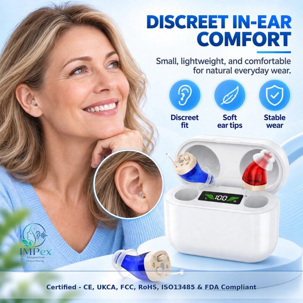 Whisper-911-P2 Rechargeable Hearing Aids for Seniors
